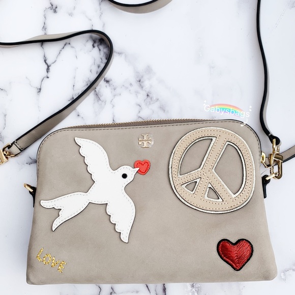 Tory Burch Crossbody Gray Peace - Picture 2 of 4
